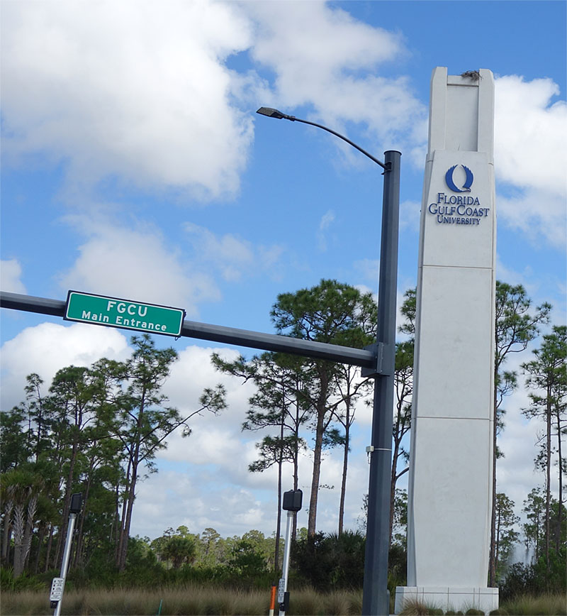 Florida Gulf Coast University Main entrance