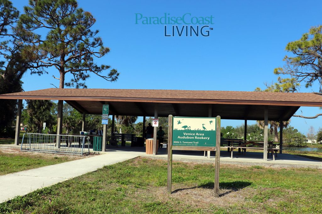 Venice Area Audubon Society Rookery Park Pavilion in Venice Florida