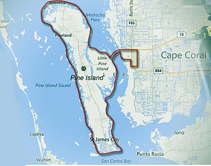 Pine Island Florida map